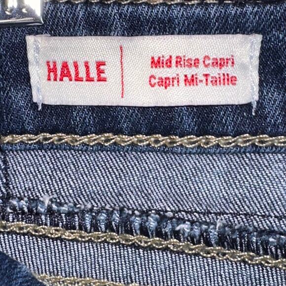 True Religion Jeans Halle Mid Rise Capri Skinny Women's 26 Distressed Y2K Retro - Picture 3 of 16